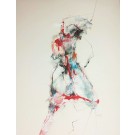 Extase debout, de l'artiste Benoit Genest Rouillier, Oeuvre sur papier, Techniques mixtes, Création unique, dimension : 30 po x 22  po de largeur