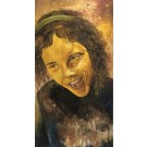 Fais-moi rire, de l'artiste Annie Lévesque, Acrylique sur toile, Création unique, dimension : 47 x 24 po de largeur