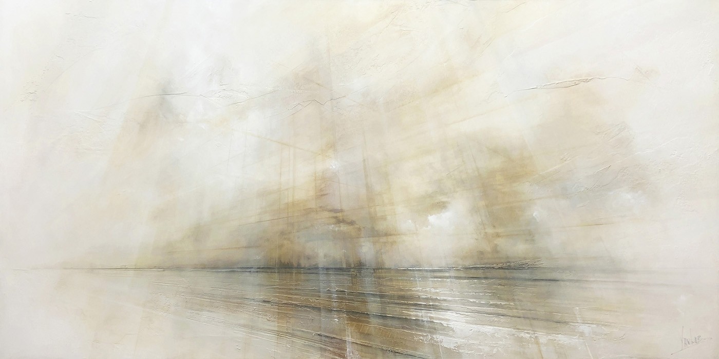 Infini III, #0190, de l'artiste Yan Laboissonnière, Techniques mixtes sur bois , Création unique, Format de l'oeuvre : 30 x 60 pouces de largeur