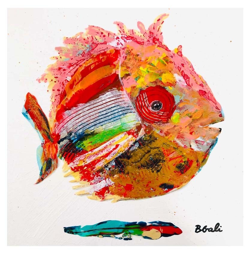 C-Carte de souhaits 5x5, -- Le fêtard du fleuve --, de l'artiste Brigitte Galipeau BGALI, dimension : 5.5 x 5.5 pouces largeur, sans texte, avec enveloppe  Vous pouvez inscrire votre message à l'intérieur.  Carte vendue à l'unité