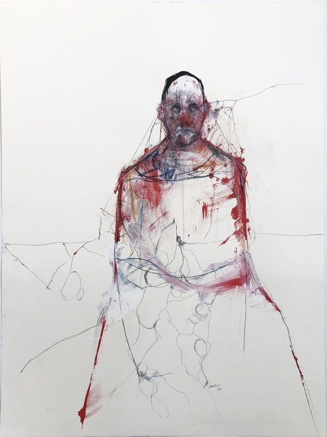 Épilation vermoulue, de l'artiste Benoit Genest Rouillier, Oeuvre papier, Techniques mixtes, Création unique, dimension : 30 x 22 po de largeur