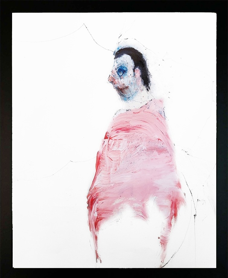 Be good (O. encadrée), de l'artiste Benoit Genest Rouillier, Oeuvre papier, Mixtes sur papier, Création unique, dimension : 30 x 22 po de largeur