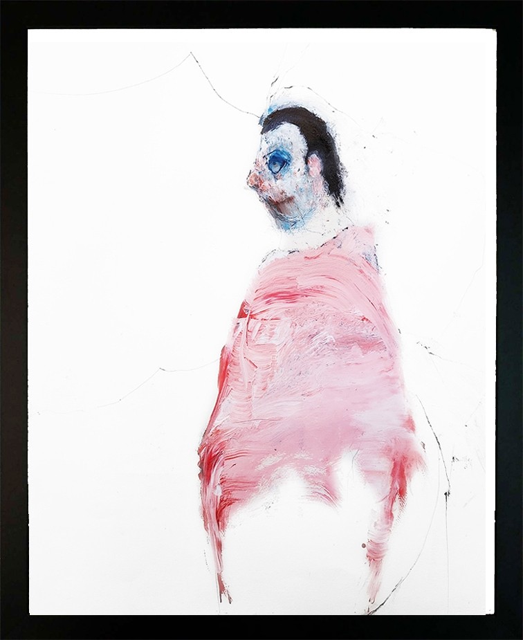 Be good (O. encadrée), de l'artiste Benoit Genest Rouillier, Oeuvre papier, Mixtes sur papier, Création unique, dimension : 30 x 22 po de largeur