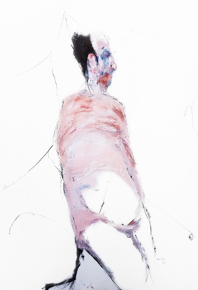 Puisque nous fumons des flûtes, de l'artiste Benoit Genest Rouillier, Oeuvre papier, Mixtes sur papier, Création unique, dimension : 30 x 22 po de largeur