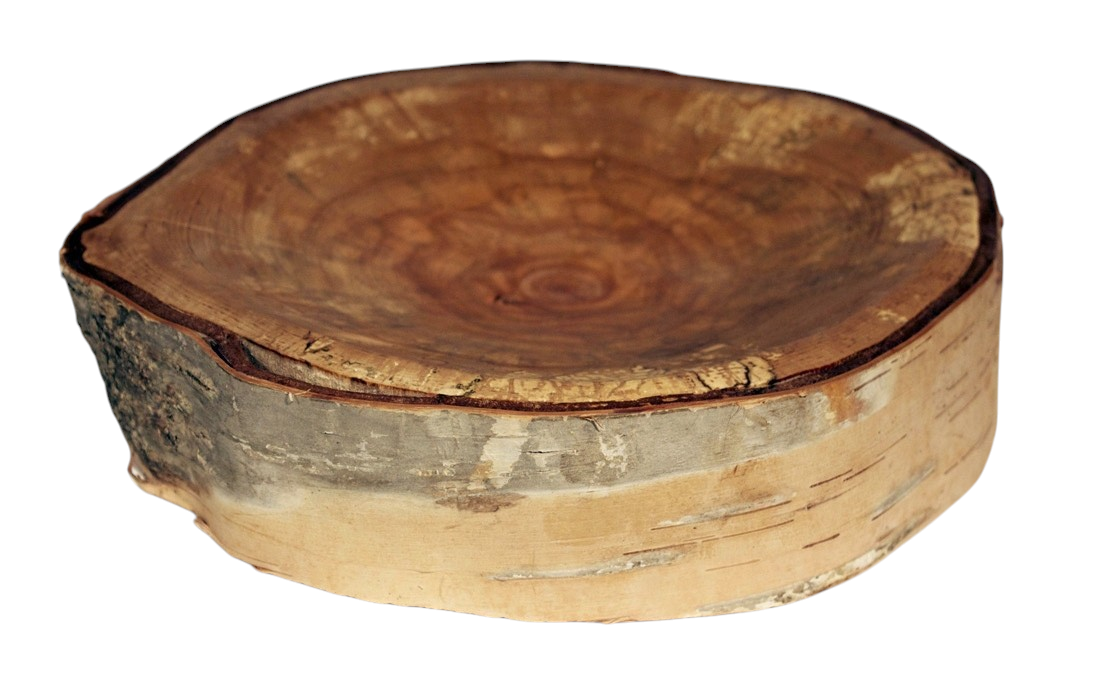 Bol, no 1, de l'artiste Claudia Côté, Sculpture, bois bouleau , Création unique, dimension : 10 pouces de circonférence
