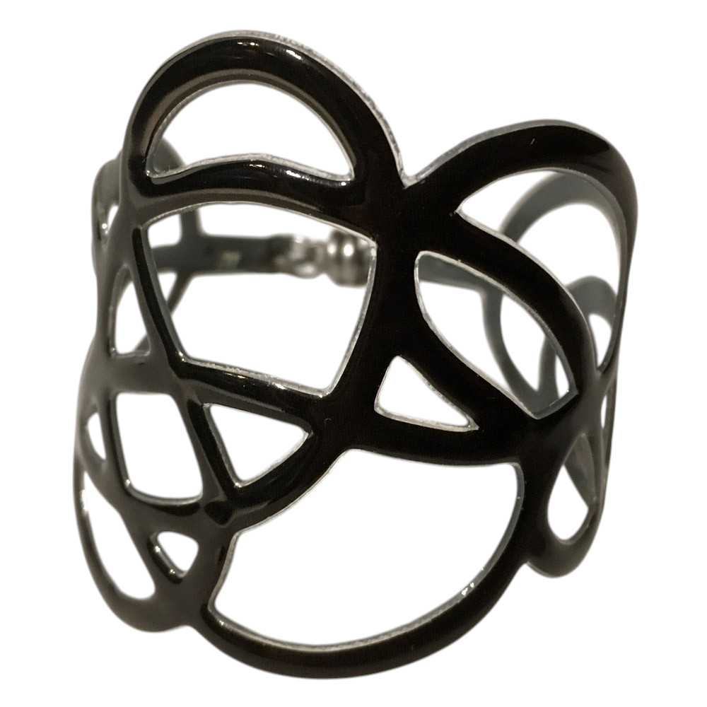 Bracelet Gribouilli, no 3, de l'artiste Molusk, Longueur 6 pouces, Bijou aquatique souple et léger fait de PVC coloré qui épouse la forme du corps à la manière d’un tatouage