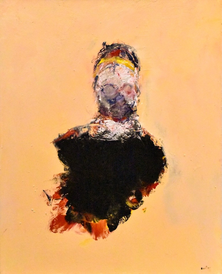 Un buste de chaos, de l'artiste Benoit Genest Rouillier, Tableau, Acrylique sur toile, Création unique, dimension : 30 x 24 po de largeur
