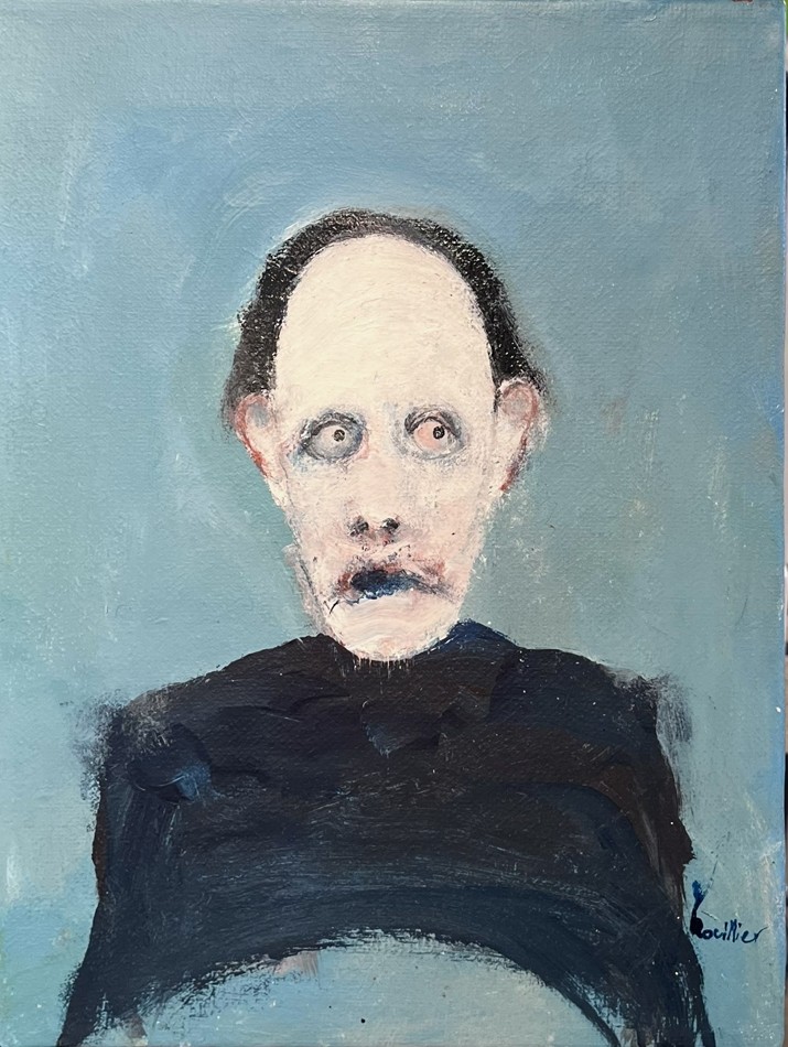 Chips aux sanglots, de l'artiste Benoit Genest Rouillier, Tableau, Acrylique sur toile, Création unique, dimension : 16 x 12 po de largeur