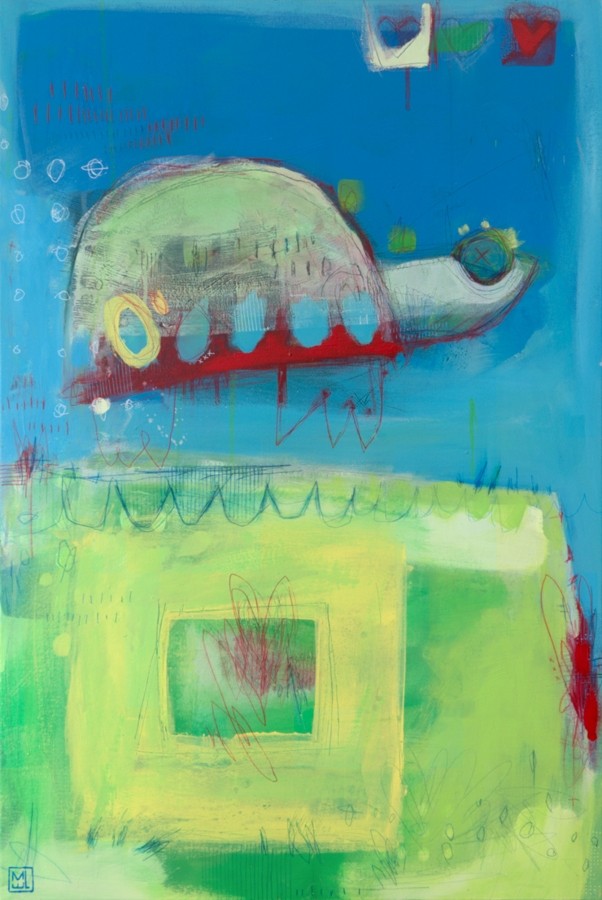 Don't rush me, de l'artiste Marie-Eve Lachance, Tableau, Acrylique sur toile, Création unique, dimension 36 x 24 pouces de largeur