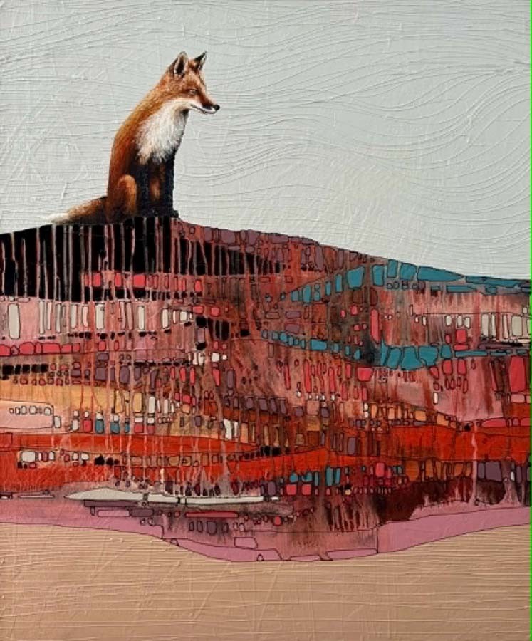 Je serai là, de l'artiste Elyse Turbide, Acrylique sur toile, Dimension : 48 x 40 pouces de largeur