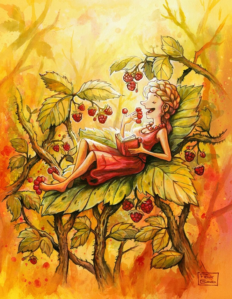 Carte de souhaits 7x5, Franc bois d'été, de l'artiste Félix Girard, dimension : 7 x 5 pouces largeur, sans texte, avec enveloppe, Vous pouvez inscrire votre message à l'intérieur, Carte vendue à l'unité