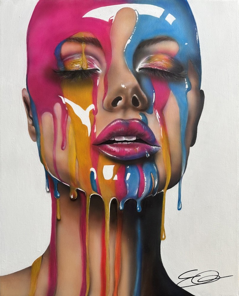 Ice Ice Baby (t.encadré), de l'artiste Émilie Gosselin, Mixtes sur toile galerie, Dimension : 30 x 24 po de largeur