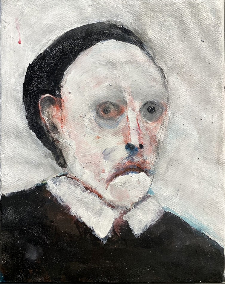L'art et les fleurs, de l'artiste Benoit Genest Rouillier, Tableau, Acrylique sur toile, Création unique, dimension : 10 x 8 po de largeur