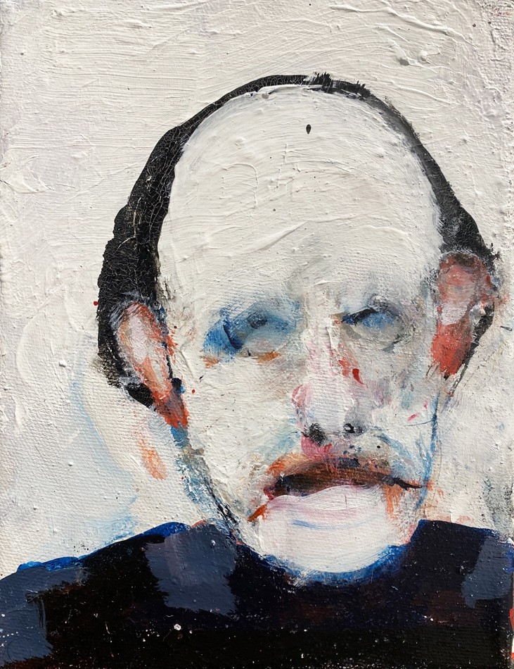 Howard, de l'artiste Benoit Genest Rouillier, Tableau, Acrylique sur toile, Création unique, dimension : 8 x 6 po de largeur