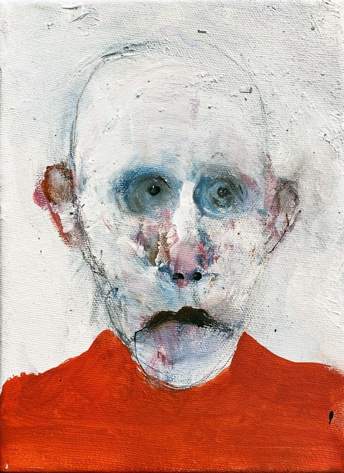 Strawberry, de l'artiste Benoit Genest Rouillier, Tableau, Acrylique sur toile, Création unique, dimension : 8 x 6 po de largeur