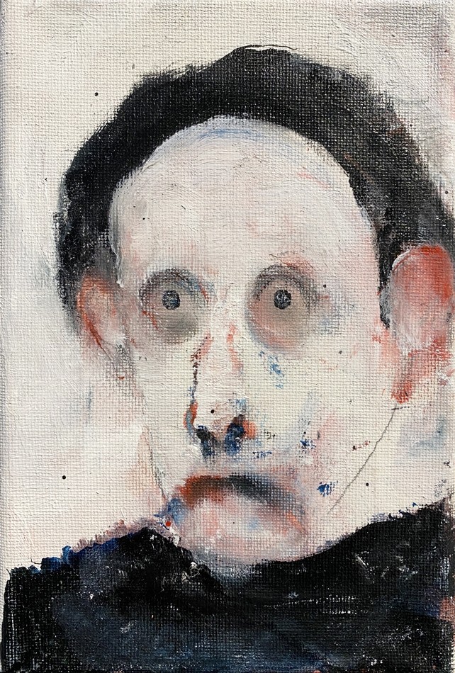 Nom de non, de l'artiste Benoit Genest Rouillier, Tableau, Acrylique sur toile, Création unique, dimension : 7 x 5 po de largeur