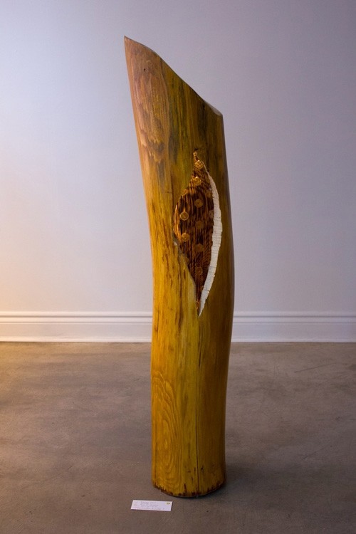 Jumelle 1 (plexi), de l'artiste Bernard Hamel, Sculpture, bois et plexi, Création unique, dimension : 152 x 20 x 20 cm