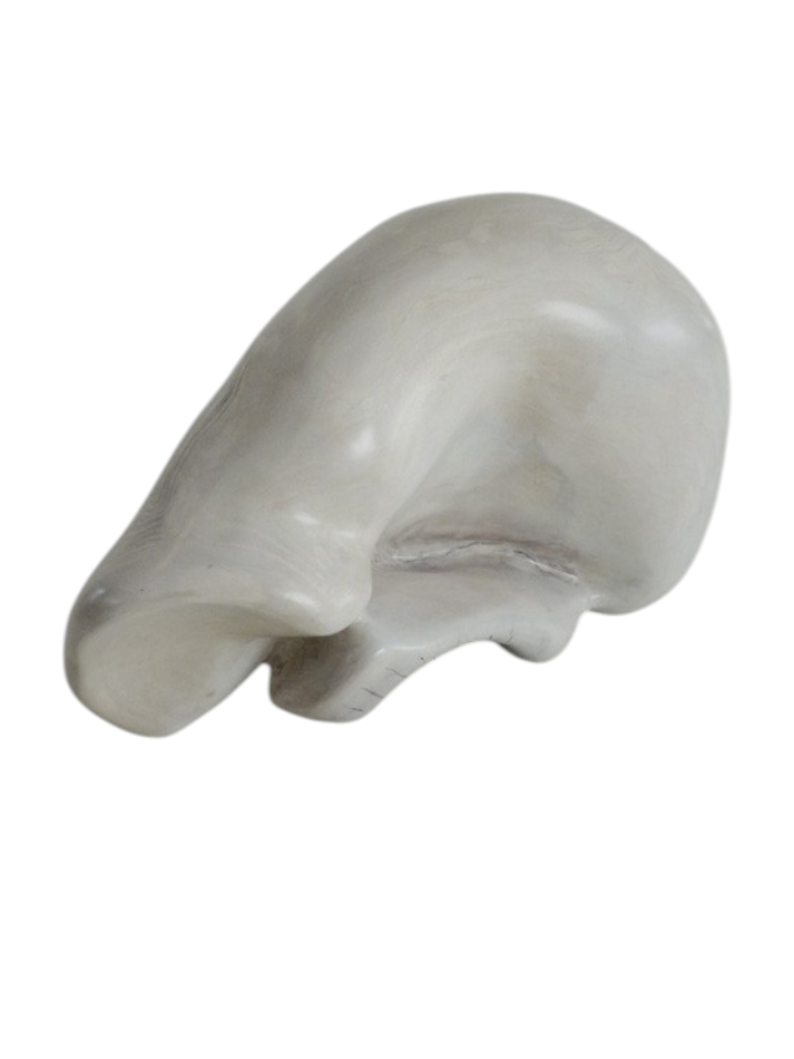 Là où je me taire, de l'artiste Christianne Hamel, Sculpture, matière : Merisier, Technique : Taille directe, Création unique, dimension grande : 48 x 28 x 35 cm, dimension petite : 34 x 26 x 18 cm