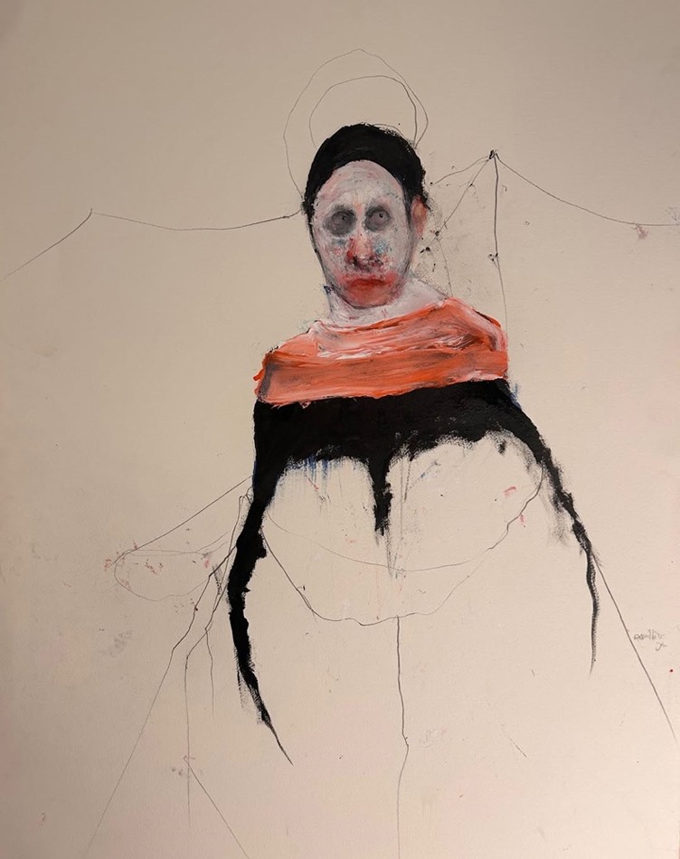 La jungle se brosse les dents (O. encadrée), de l'artiste Benoit Genest Rouillier, Oeuvre papier, Mixtes sur papier, Création unique, dimension : 30 x 22 po de largeur