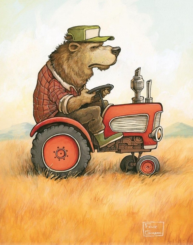 Kodiak, affiche, de l'artiste Félix Girard, sur papier Epson « Enhanced Matte, impression avec de l’encre à pigment – qualité archive (ultra chrome), dimension : 18 x 14 pouces de largeur, affiche prête à être encadrée