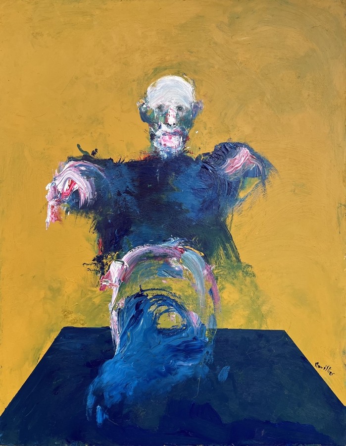 Le peuple des yeux, de l'artiste Benoit Genest Rouillier, Tableau, Acrylique sur toile, Création unique, dimension : 40 x 30 po de largeur