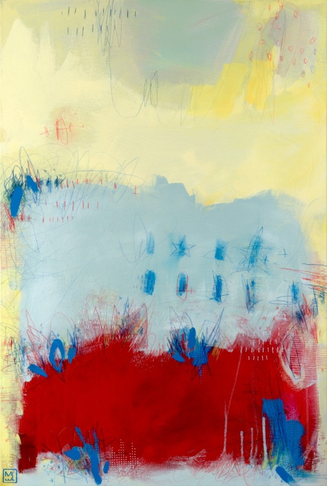 Be merry, de l'artiste Marie-Eve Lachance, Tableau, Acrylique sur toile, Création unique, dimension 36 x 24 pouces de largeur