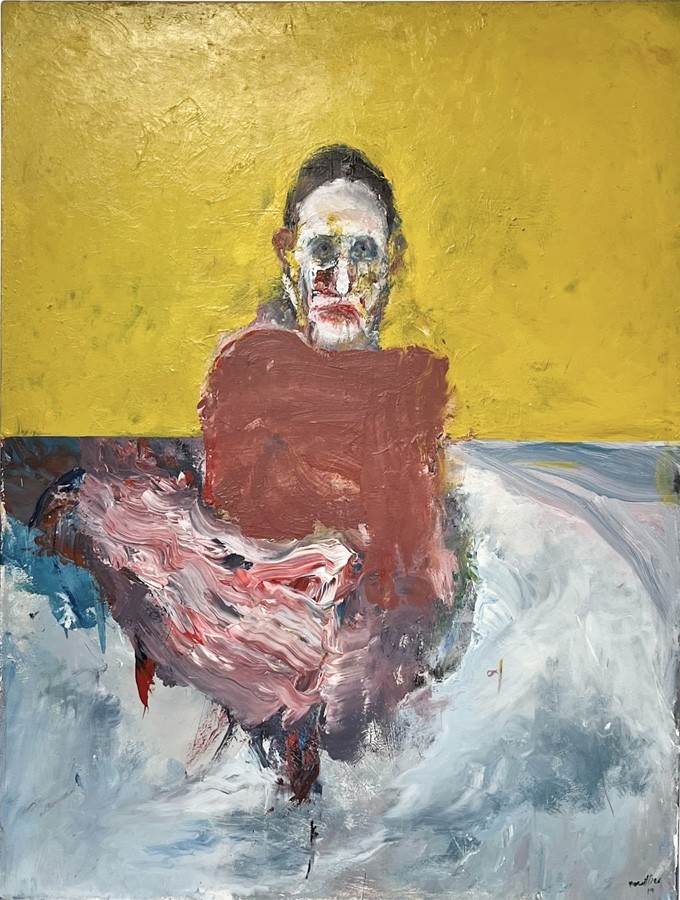 Palais des océans vides, de l'artiste Benoit Genest Rouillier, Tableau, Acrylique sur toile, Création unique, dimension : 40 x 30 po de largeur