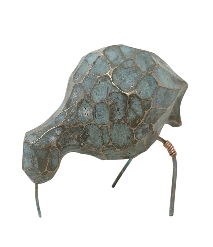 Petit oiseau (bronze), no 1 de 8, de l'artiste Bernard Hamel, Sculpture, bronze, Création unique, dimension : 3.5 x 3.25 x 2.5 po