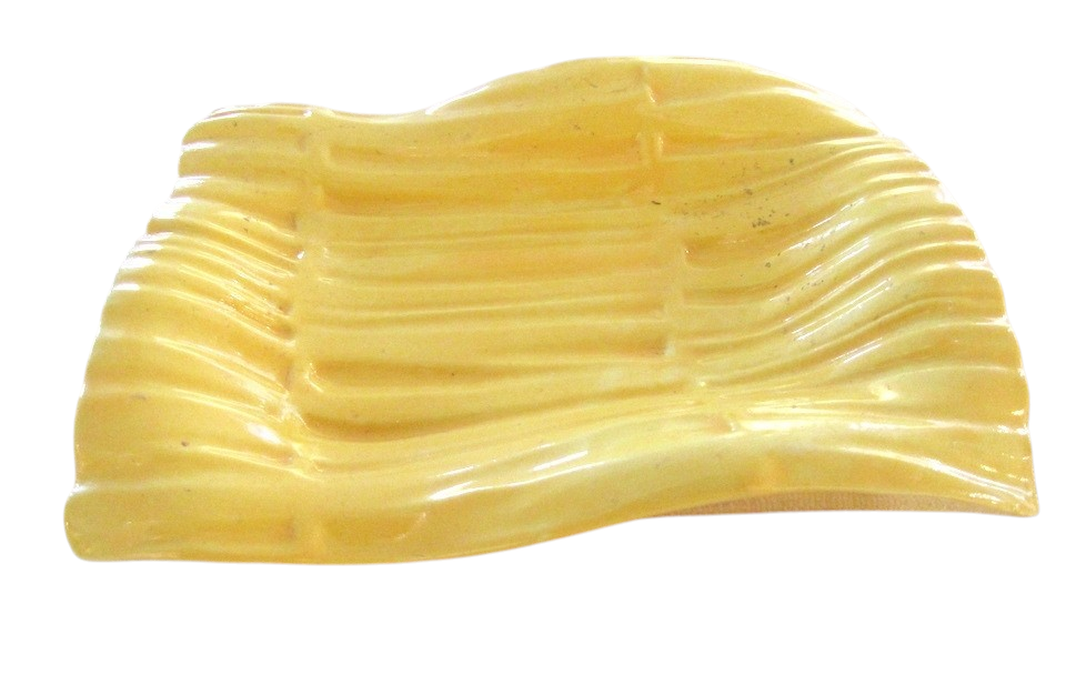 Porte-savon Classique, jaune, de l'artiste Oasis Douceur, Pièce faite en céramique