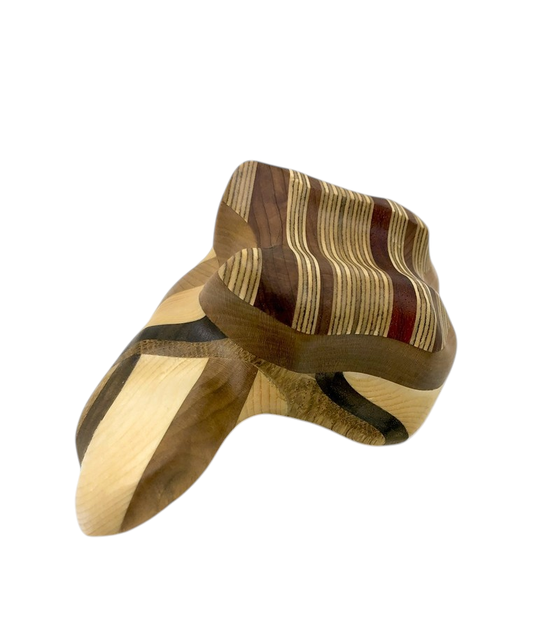 Roche (grosse), # 107, de l'artiste Claudia Côté, Sculpture, Sculpture, Bois Pin, cerisier, plywood russe et chêne, Création unique