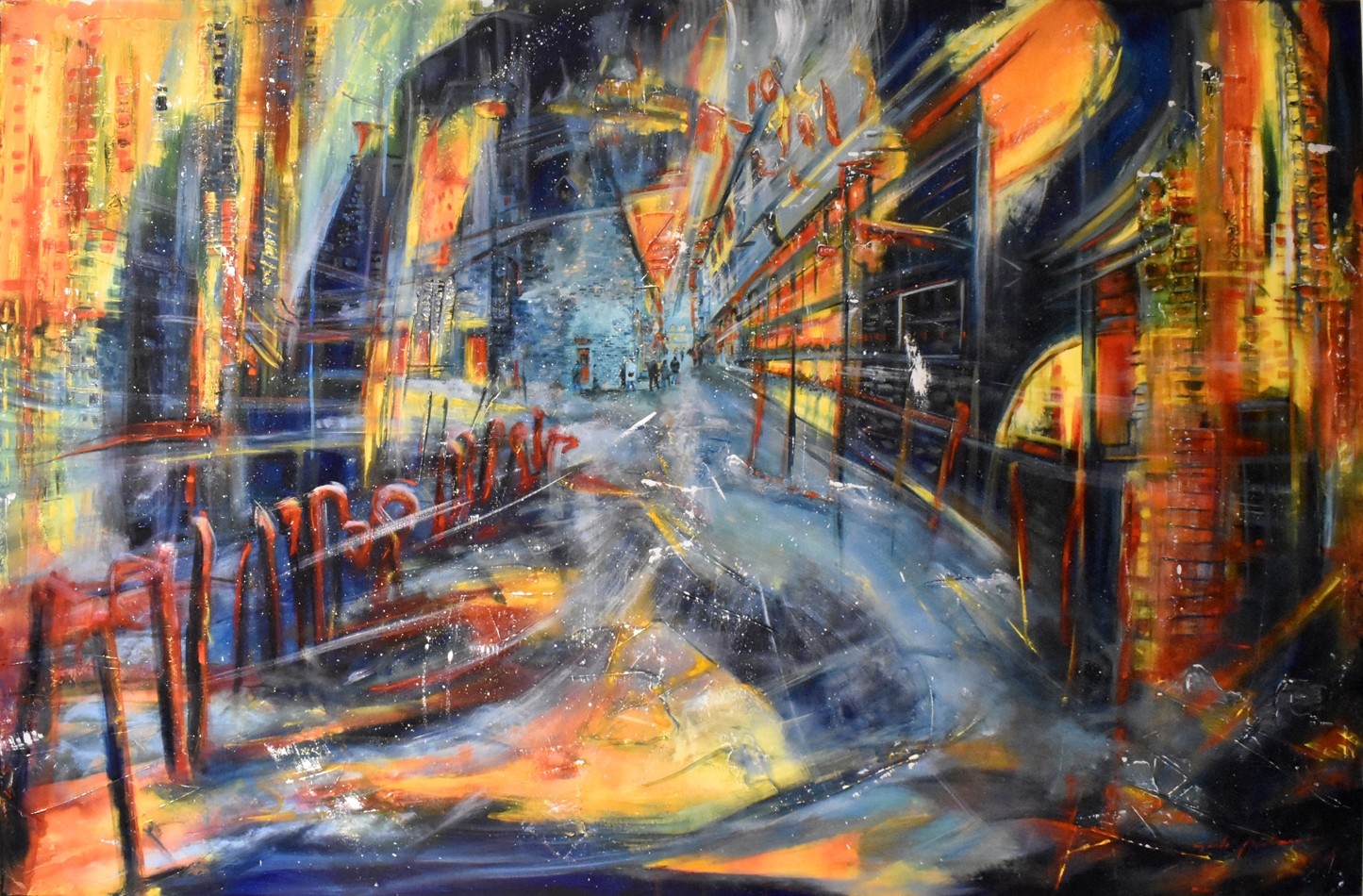 Sensation, de l'artiste Gisèle Boulianne, Tableau, Acrylique sur toile, Création unique, dimension : 40 x 60 po de largeur