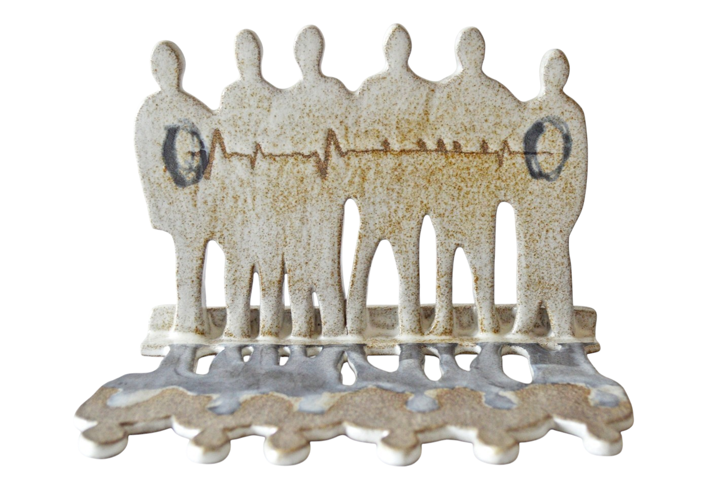 Solidarité, de l'artiste Catherine De Abreu, Céramique, Création unique, dimension : 8.5 x 7.25 x 6 po