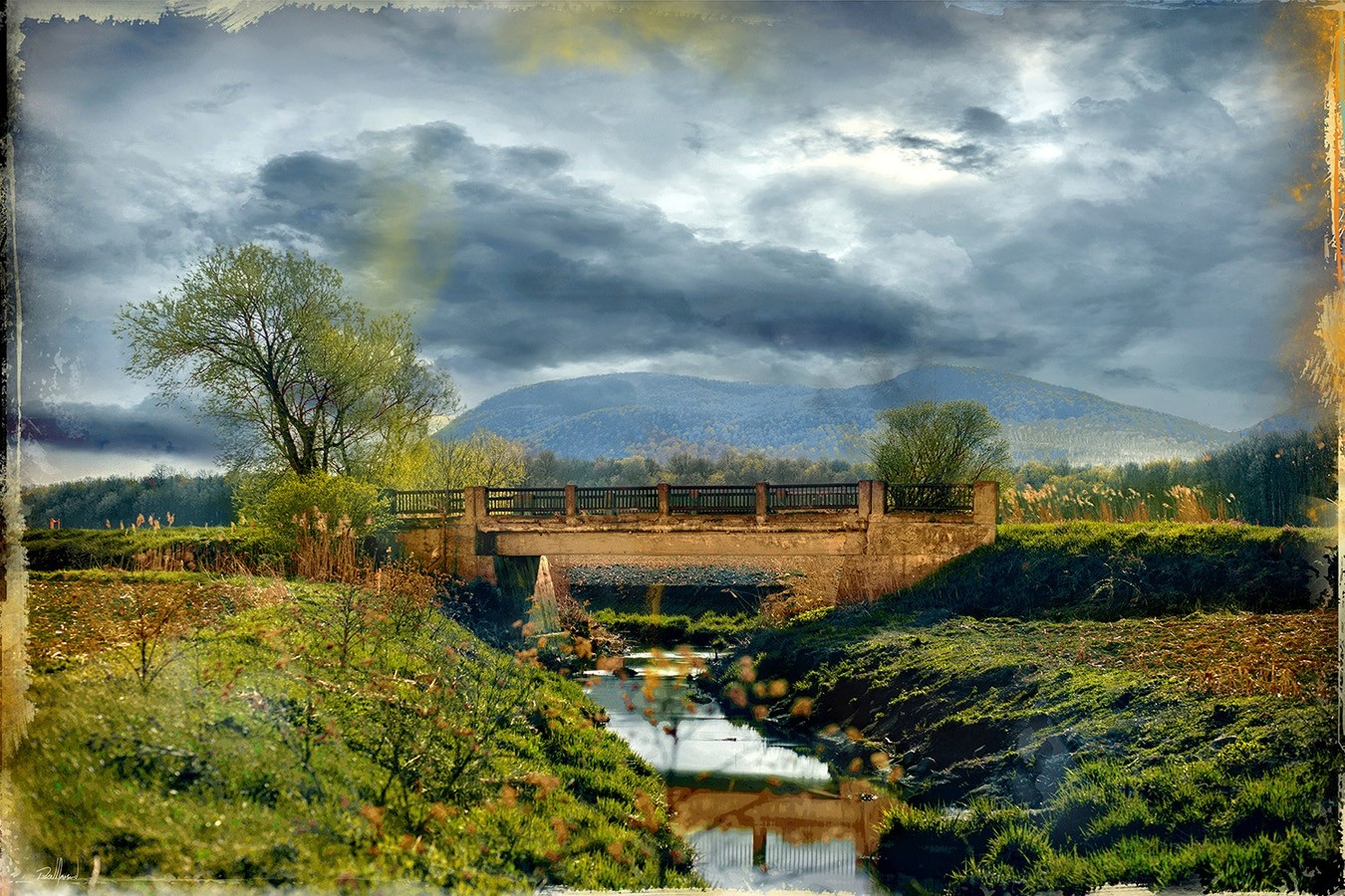 Ste-Madeleine, Éditions de 8, de l'artiste Pascal Normand, Estampe numérique, techniques mixtes, dimension : 32 x 48 po de largeur, disponible sur commande, d'autres formats sont également possibles