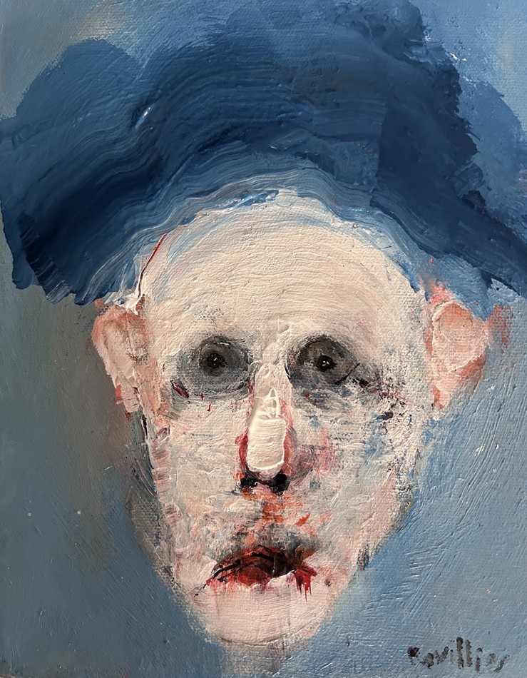 Un thé pour les astres, de l'artiste Benoit Genest Rouillier, Tableau, Acrylique sur toile, Création unique, dimension : 10 x 8 po de largeur