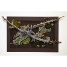 Entre les fibres du monde, de l'artiste Raphaëlle Bitar, Sculpture, Plâtre et végétaux divers, dimension : 35 x 24 x 6 pouces