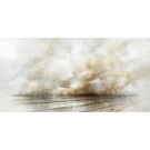 Vision II, #0224, de l'artiste Yan Laboissonnière, Techniques mixtes sur bois, Création unique, Format de l'oeuvre : 36 x 72 pouces de largeur