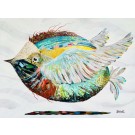 L'Ange du golfe, de l'artiste Brigitte Galipeau - BGALI, Tableau, Mixtes sur toile galerie, Dimension : 30 x 40 pouces de largeur