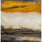 Lueur, no 572, de l'artiste Isabel Picard, Techniques mixtes sur bois, Création unique, dimension : 12 x 12 po de largeur