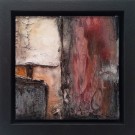 Mini, no 665, de l'artiste Isabel Picard, Techniques mixtes sur bois, Création unique, dimension : 8 x 8 po de largeur