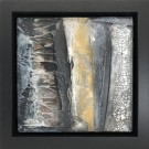 Mini, no 735 (t.encadré), de l'artiste Isabel Picard, Techniques mixtes sur bois, Création unique, dimension : 8 x 8 po de largeur