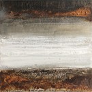Matière, no 747, de l'artiste Isabel Picard, Techniques mixtes sur bois, Création unique, dimension : 16 x 16 po de largeur, vue horizontale-2