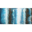 Résonance, no 777, de l'artiste Isabel Picard, Techniques mixtes sur bois, Création unique, dimension : 30 x 60 po de largeur