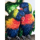Quand l'amour touche l'arc-en-ciel, de l'artiste Joannie Langlois, Tableau, Acrylique, feuille d'or véritable 23.75 K, sur toile galerie, Création unique, dimension : 24 x 18 po de largeur