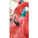 Ouh la la !, de l'artiste Joannie Langlois, Tableau, Acrylique, feuille d'or véritable 23.75 K, sur toile galerie, Création unique, dimension : 36 x 18 po de largeur