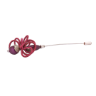 Broche, no 4, Couleur, rose fuchsia et violet, de l'artiste Sandrine Giraud. Ce bijou marie avec élégance la grâce et l’originalité des lignes.