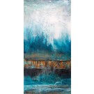 Immerger en soi, de l'artiste Isabel Picard, Techniques mixtes sur bois, Création unique, dimension : 48 x 24 po de largeur