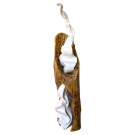Écharpe, de l'artiste Bernard Hamel, Sculpture, bois épinette, Création unique, dimension : 64 1/2 po hauteur x 13 po x 13 po
