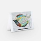 Carte de souhaits -- L'Ange du Golfe --, de l'artiste Brigitte Galipeau BGALI, sans texte, avec enveloppe  Vous pouvez inscrire votre message à l'intérieur.  Carte vendue à l'unité