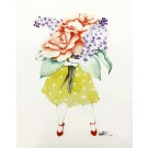 Affiche, Fleuriste Rose Lilas, de l'artiste Katrinn Pelletier, dimension : 10 x 8 po de largeur
