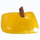 Aimant, pomme jaune, de l'artiste Alexandre Tardif, Décoration à placer sur une surface métallique, faite de bois, tilleul, mesurant environ 6 pouces